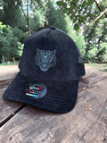 Black Suede Textured Awesome Tiger Cap