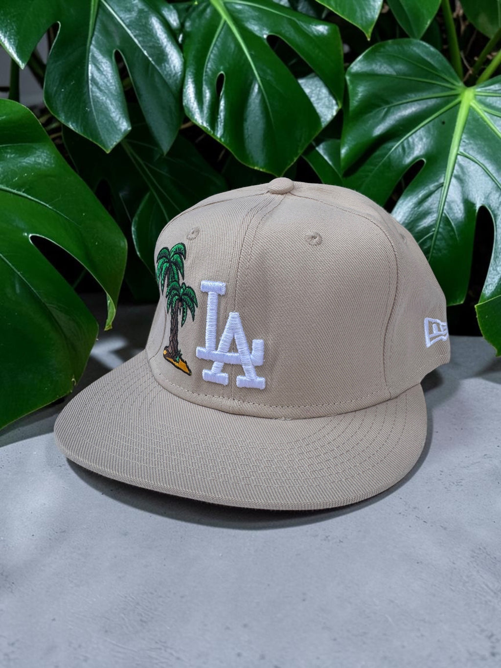 Beige La Palm Trees SnapBack