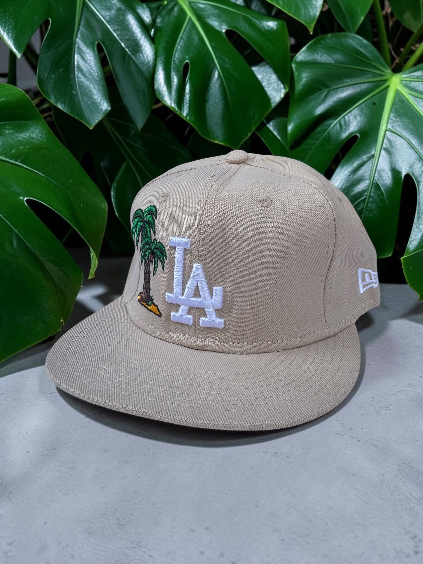 Beige La Palm Trees SnapBack
