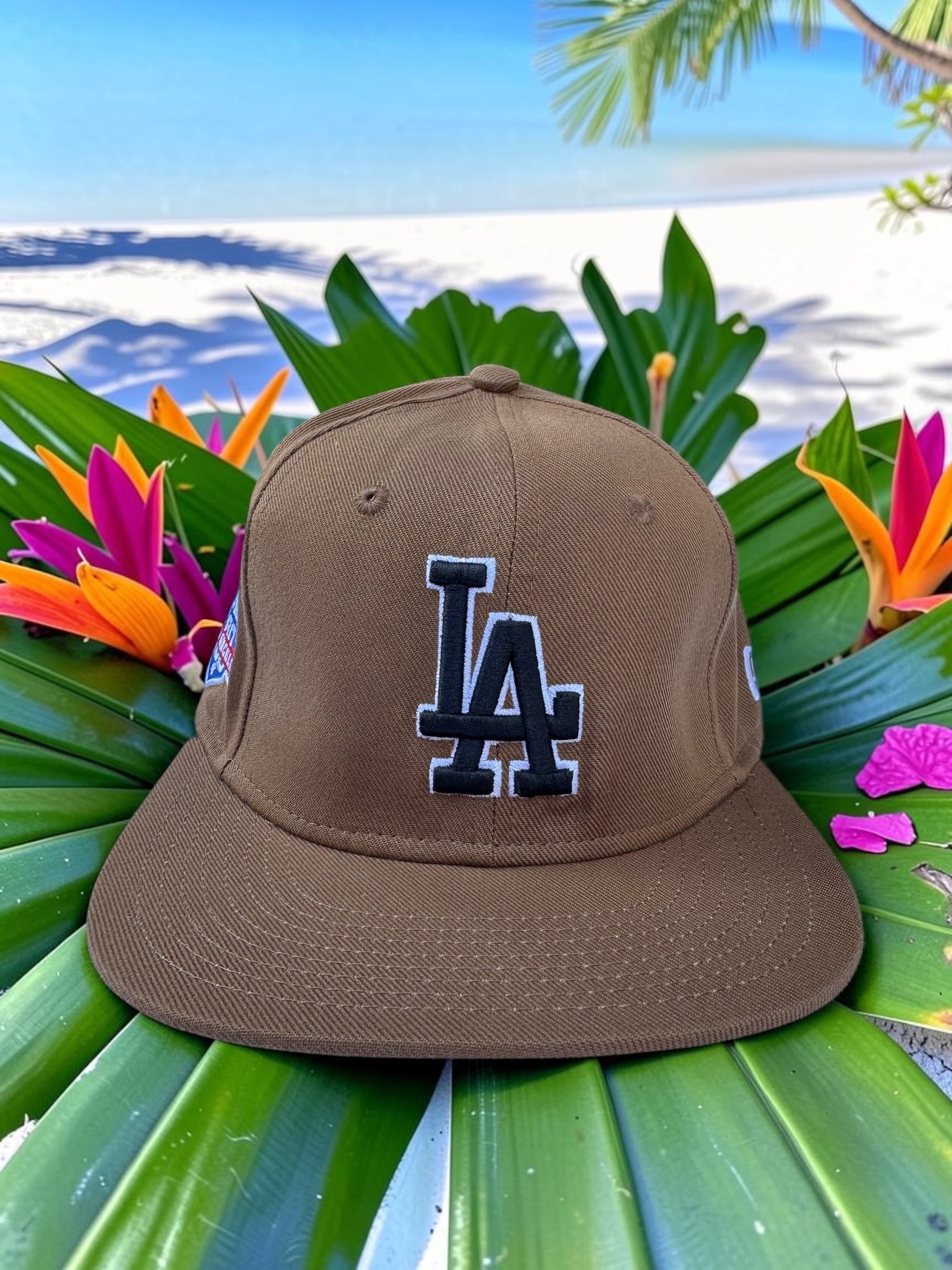 Plain brown LA Baseball Snpaback