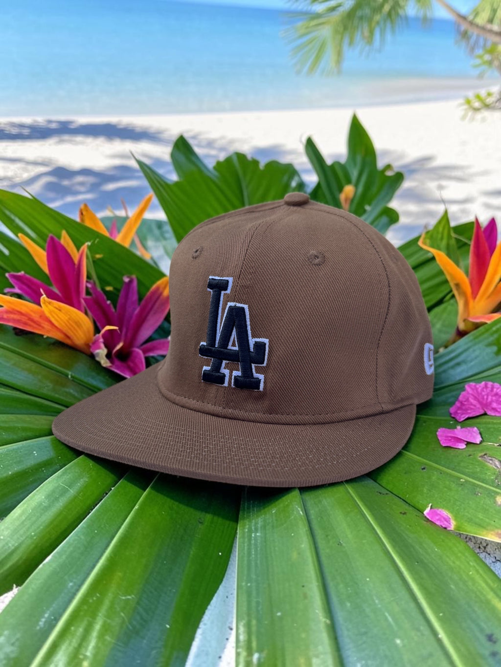 Plain brown LA Baseball Snpaback