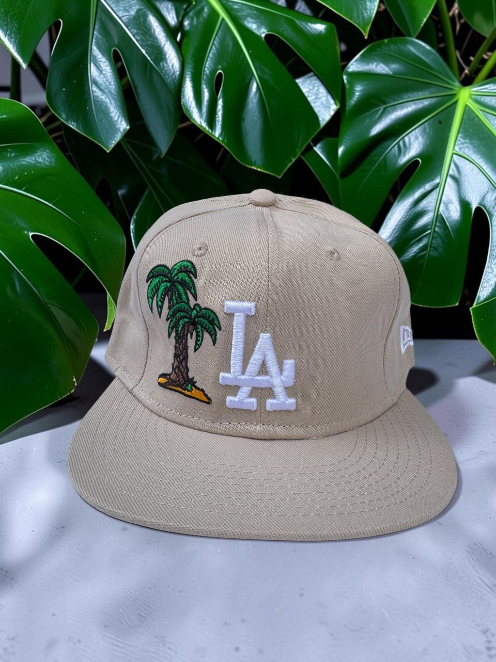 Beige La Palm Trees SnapBack