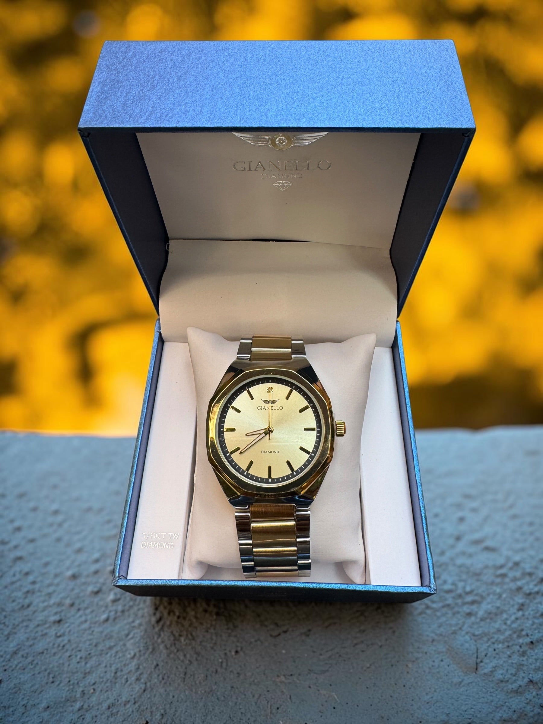 Gianello Diamond Gold Dial Watch