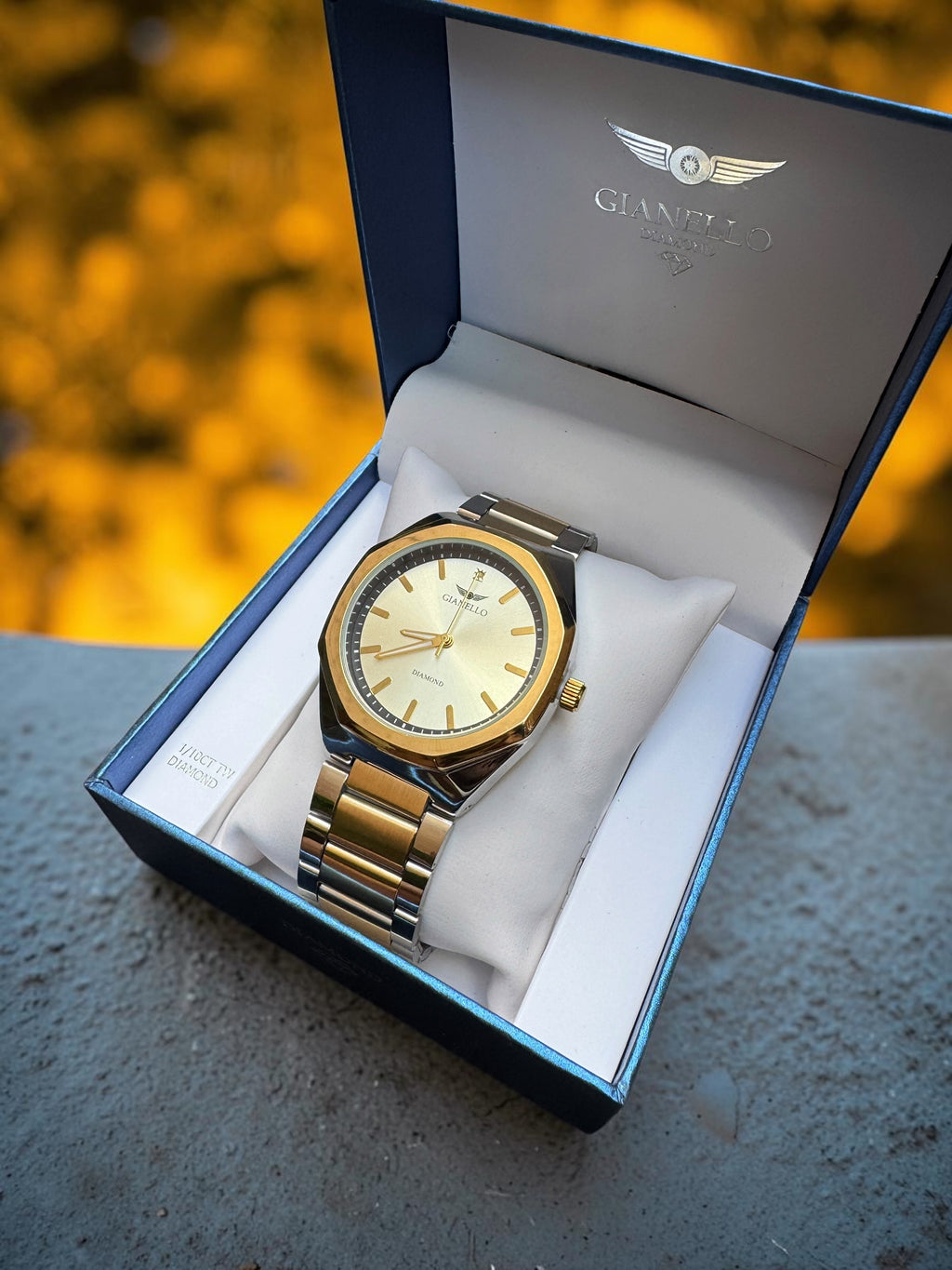 Gianello Diamond Gold Dial Watch