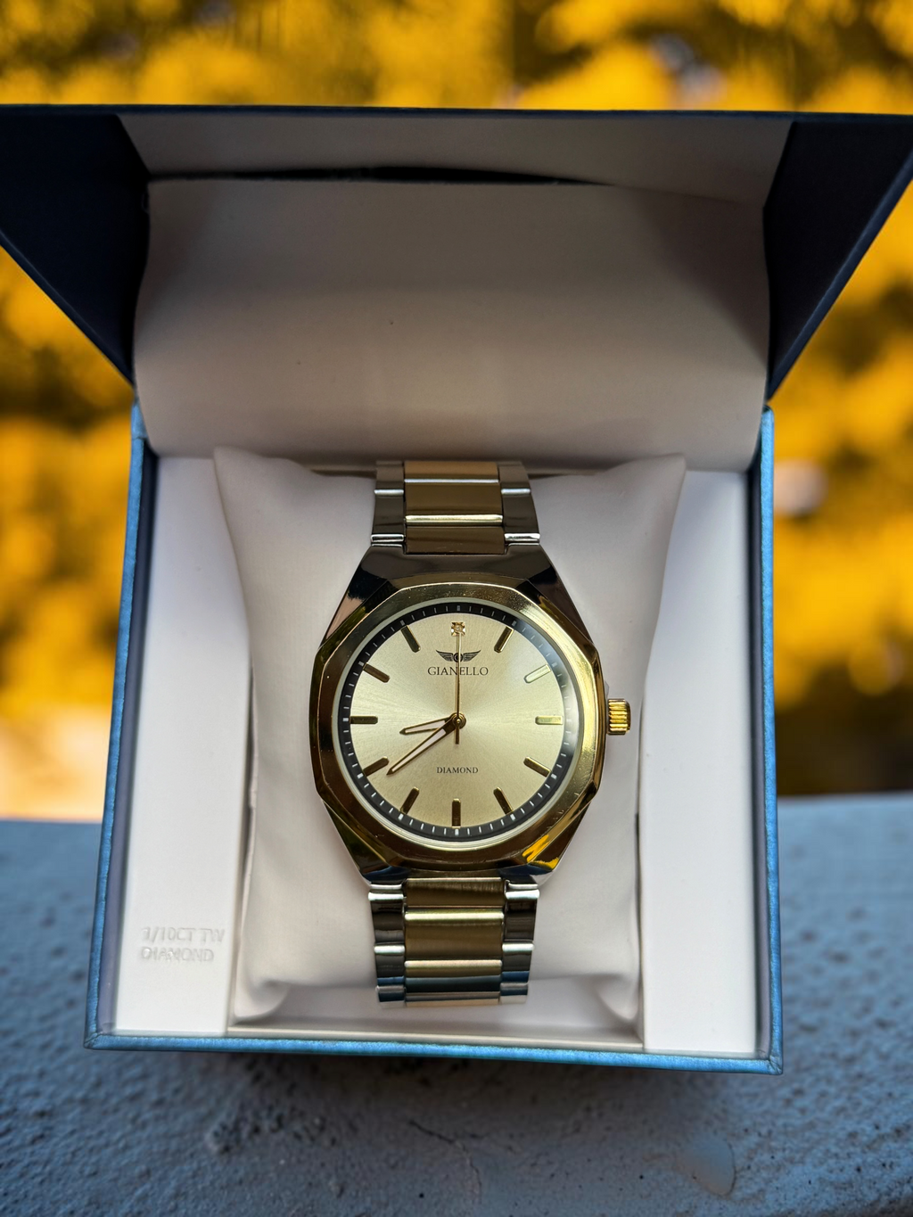 Gianello Diamond Gold Dial Watch