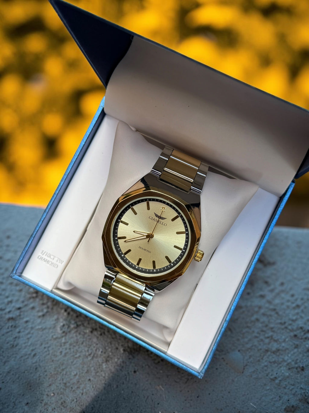 Gianello Diamond Gold Dial Watch