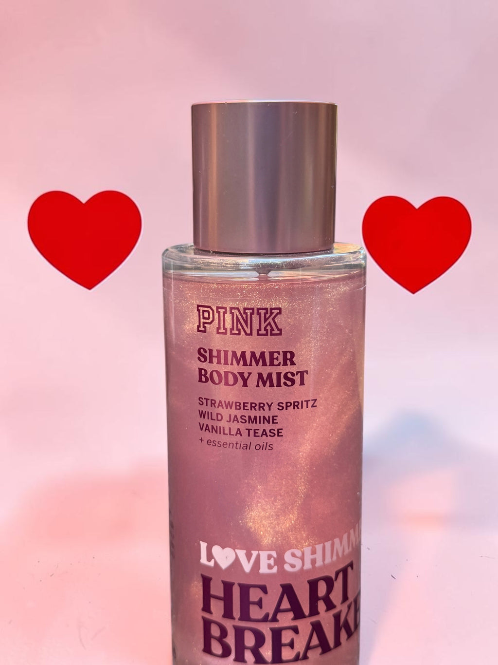 PINK Heart Breaker Shimmer Body Mist