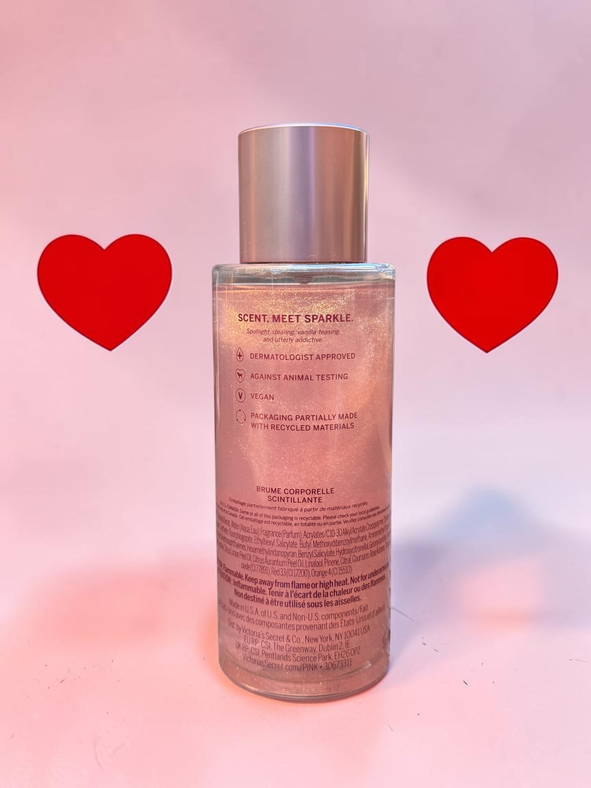 PINK Heart Breaker Shimmer Body Mist