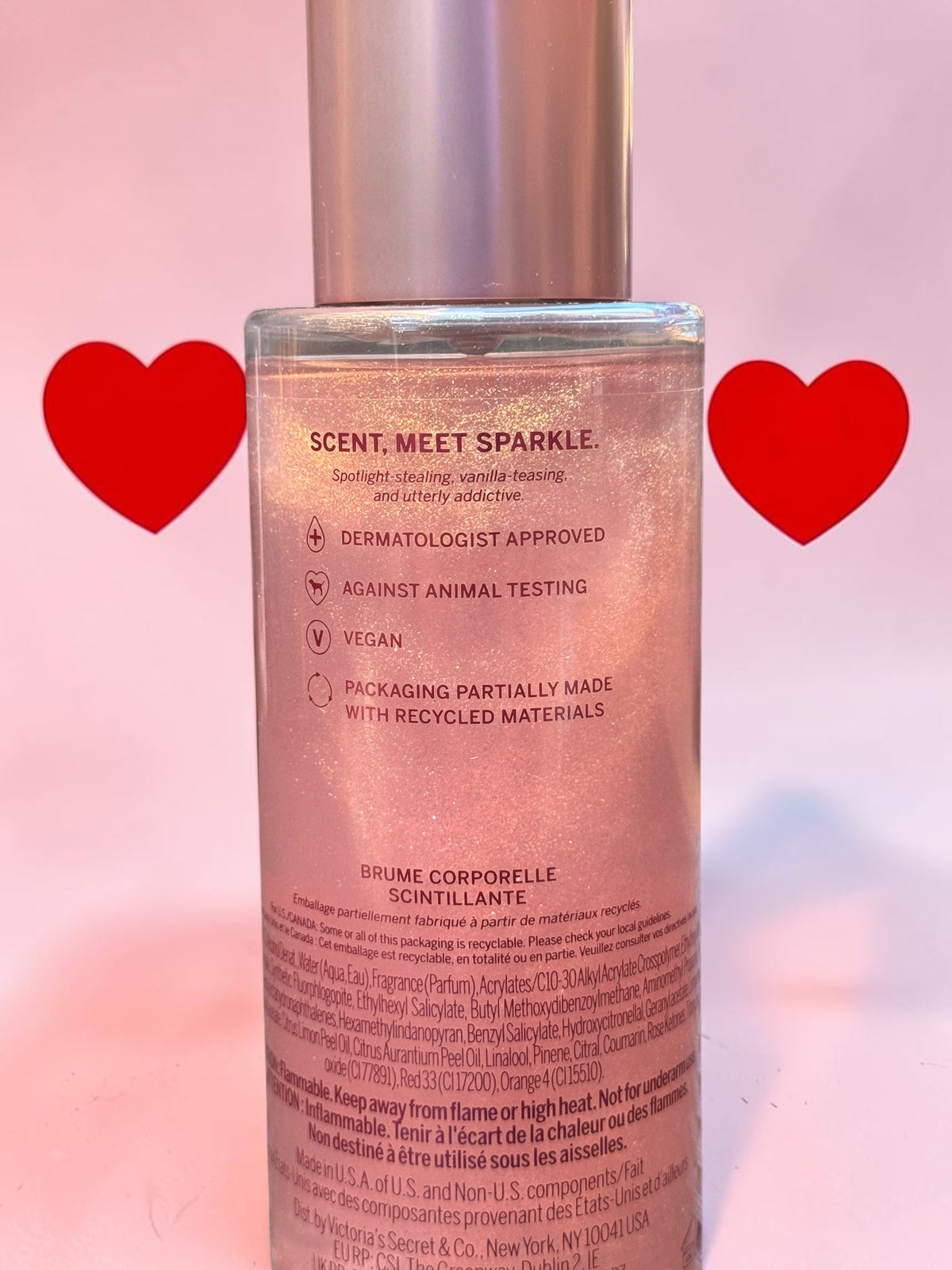 PINK Heart Breaker Shimmer Body Mist