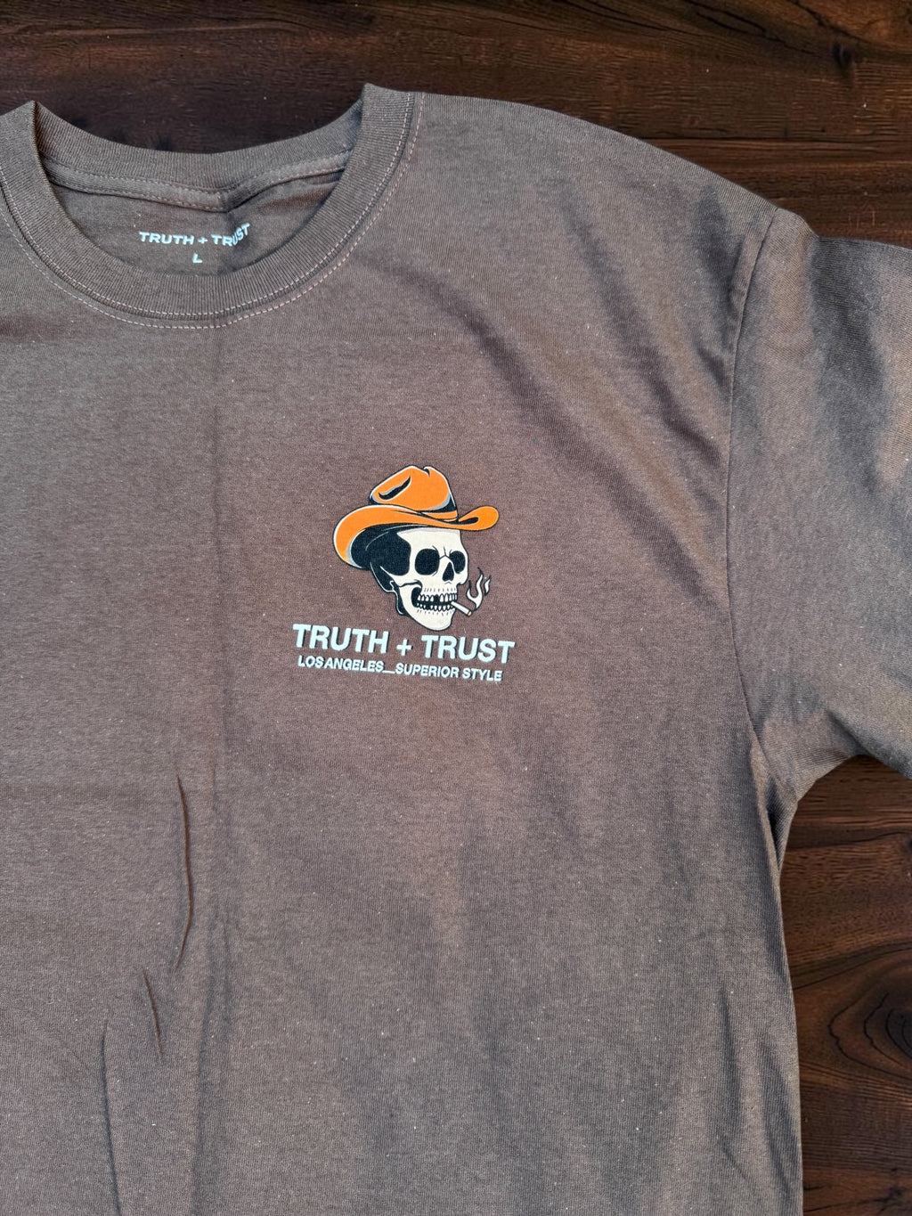 Truth & Trust Brown Graphic Print T Shirt