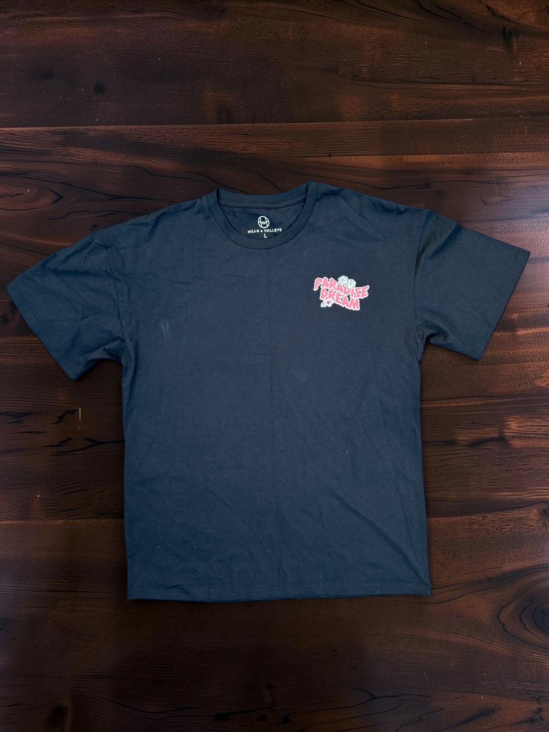 Black Aloha Hawaiian Paradise Dream Graphic Tee