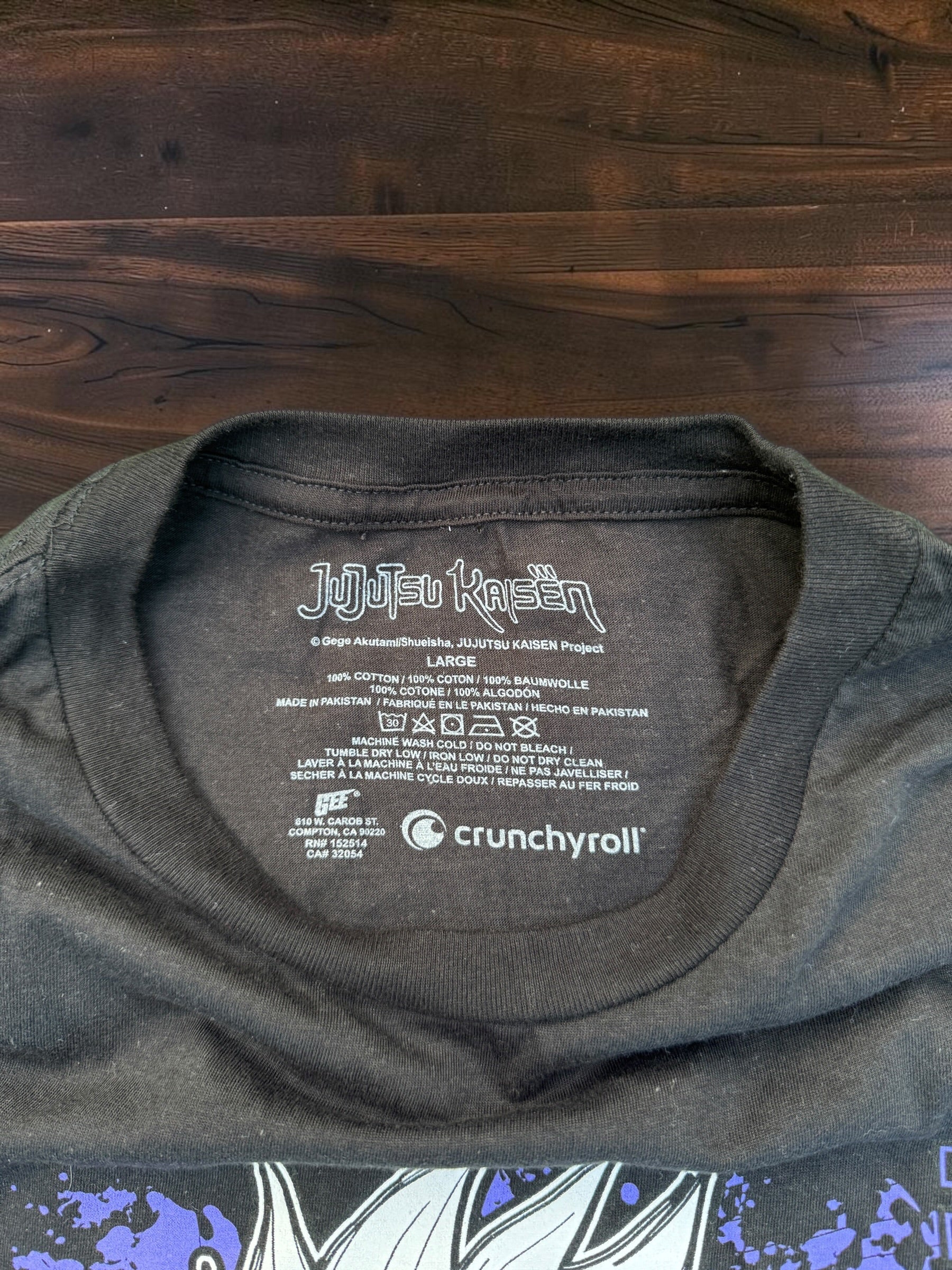 Jujutsu Kaisen Satoru Gojo Black Graphic T-shirt