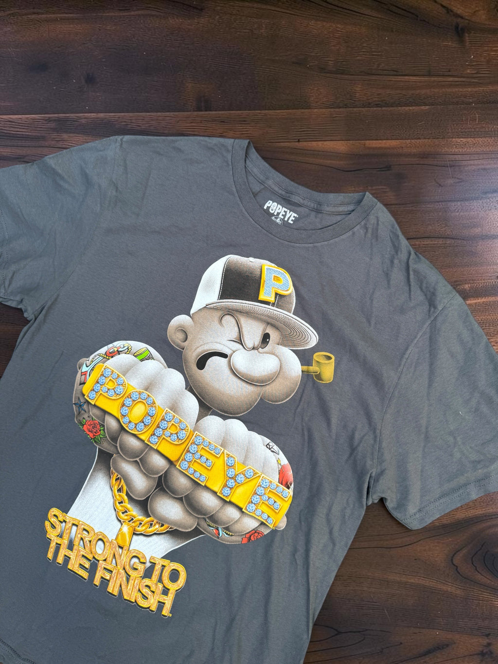 Popeye Strong To The Finish Graphic Print T-shirt