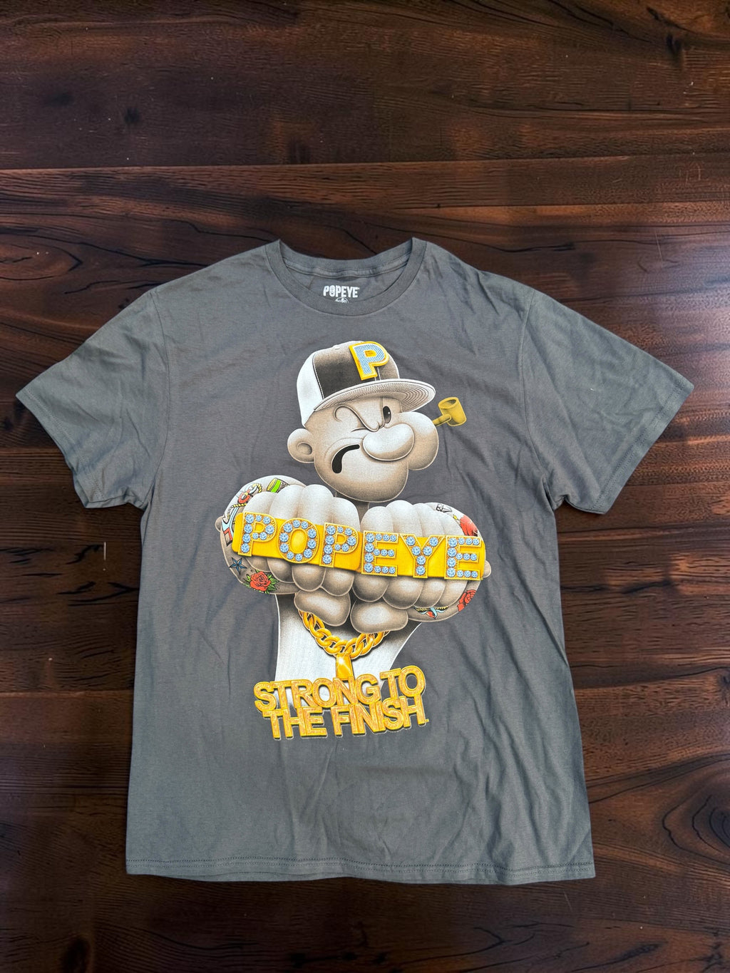 Popeye Strong To The Finish Graphic Print T-shirt
