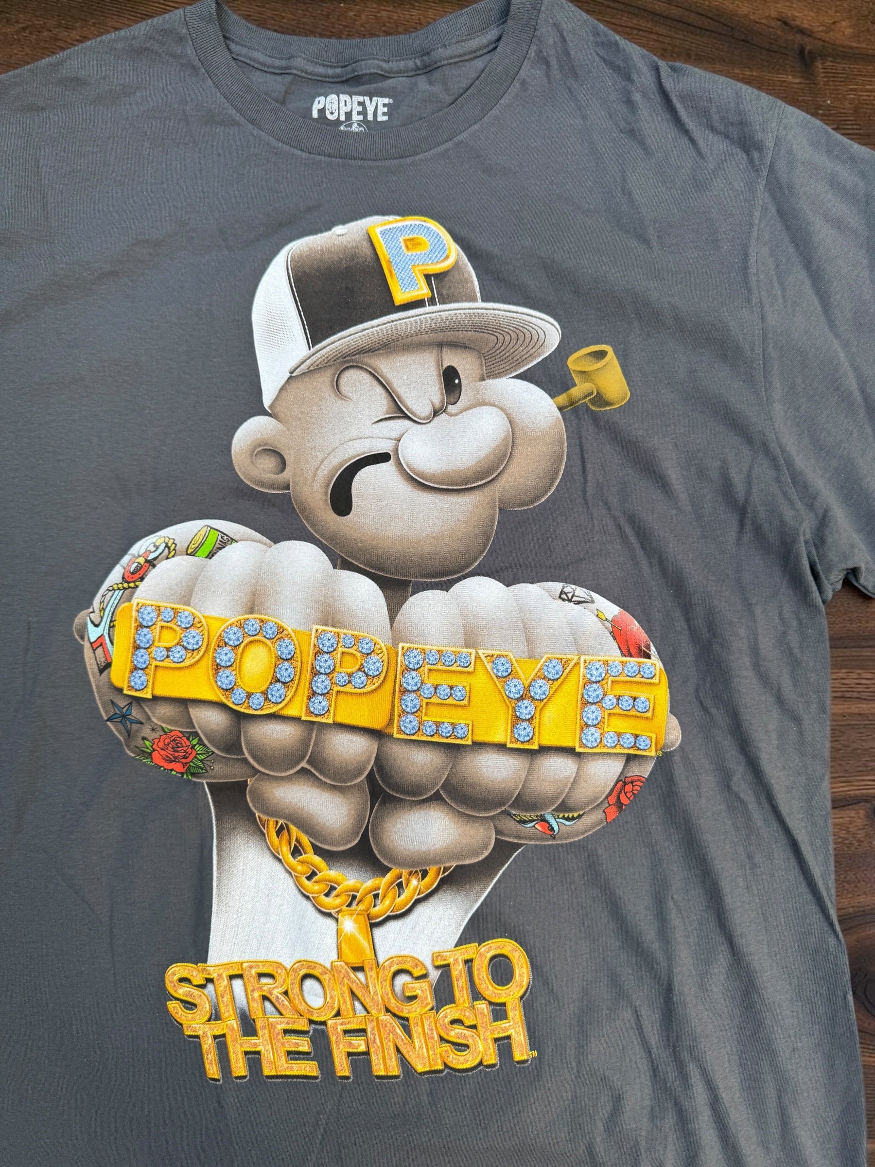 Popeye Strong To The Finish Graphic Print T-shirt
