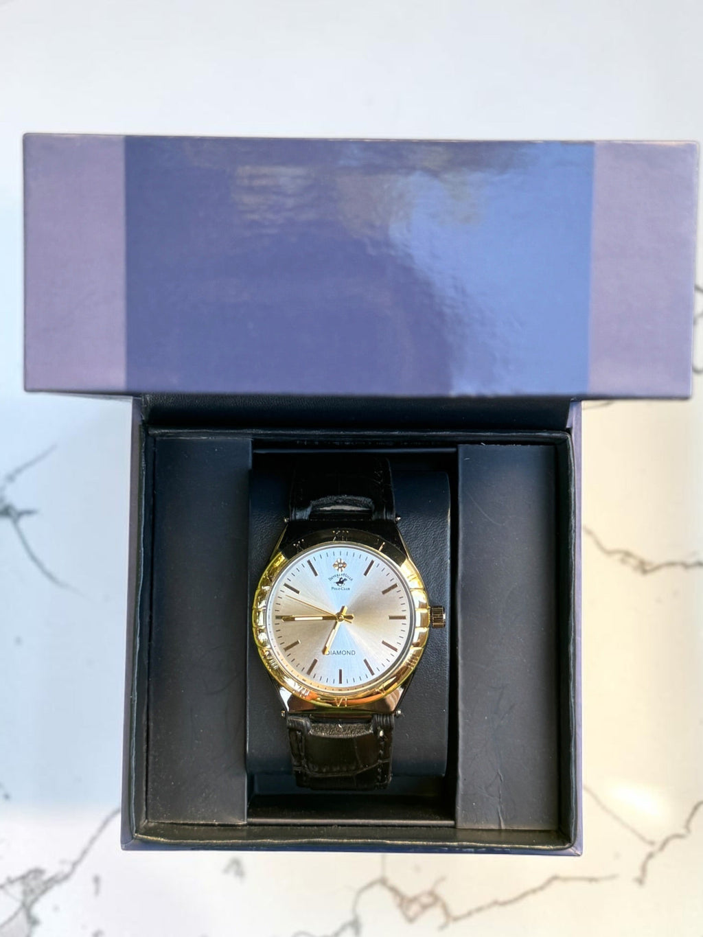 Beverly Hills Polo Club Vintage Looking Golden Outer Leather Watch