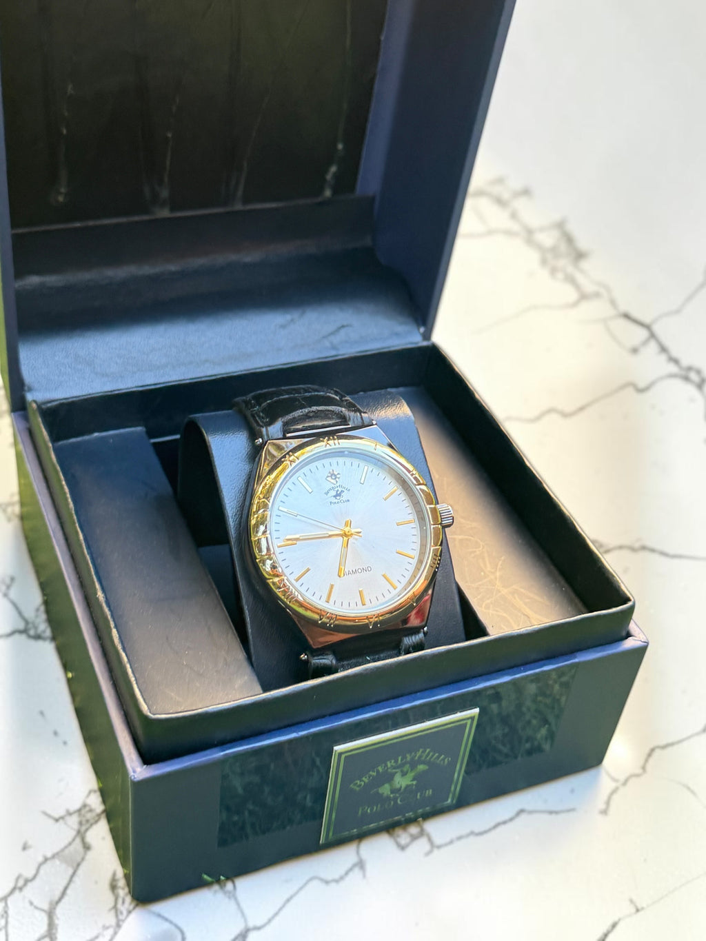 Beverly Hills Polo Club Vintage Looking Golden Outer Leather Watch