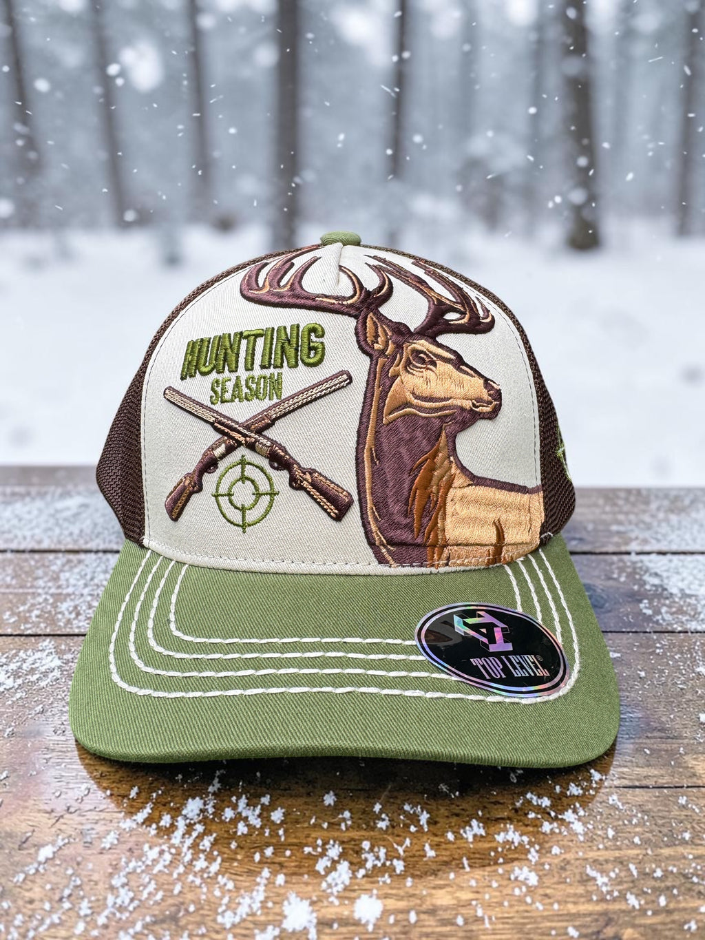 Hunting Season Deer Embroidered Trucker Cap