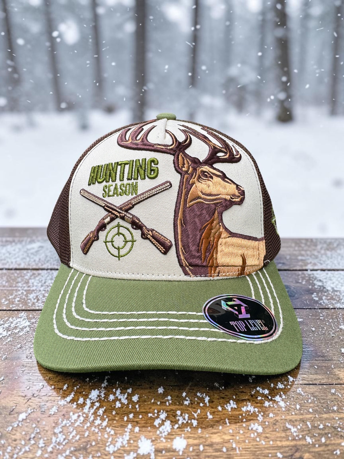 Hunting Season Deer Embroidered Trucker Cap