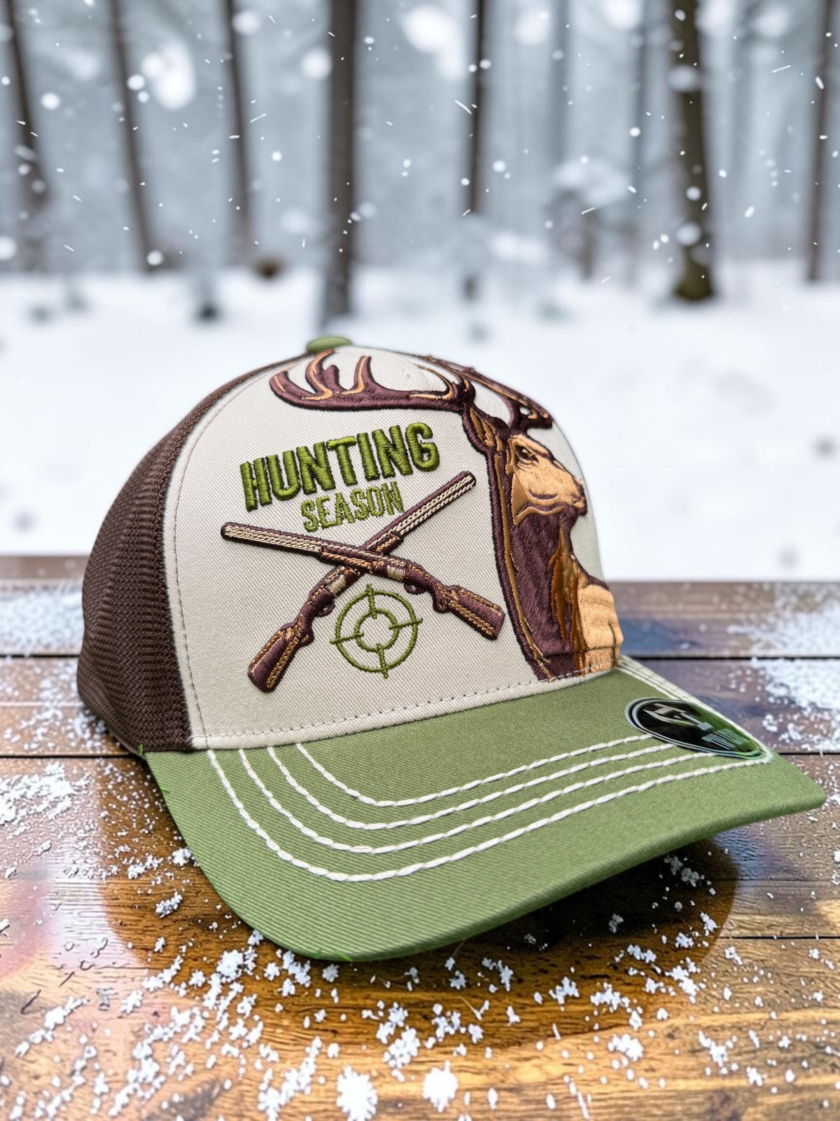 Hunting Season Deer Embroidered Trucker Cap