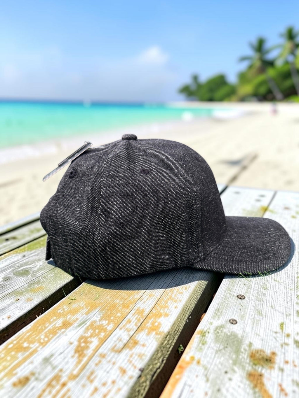 Bass Fish Embroidered Baseball Cap Dark Grey