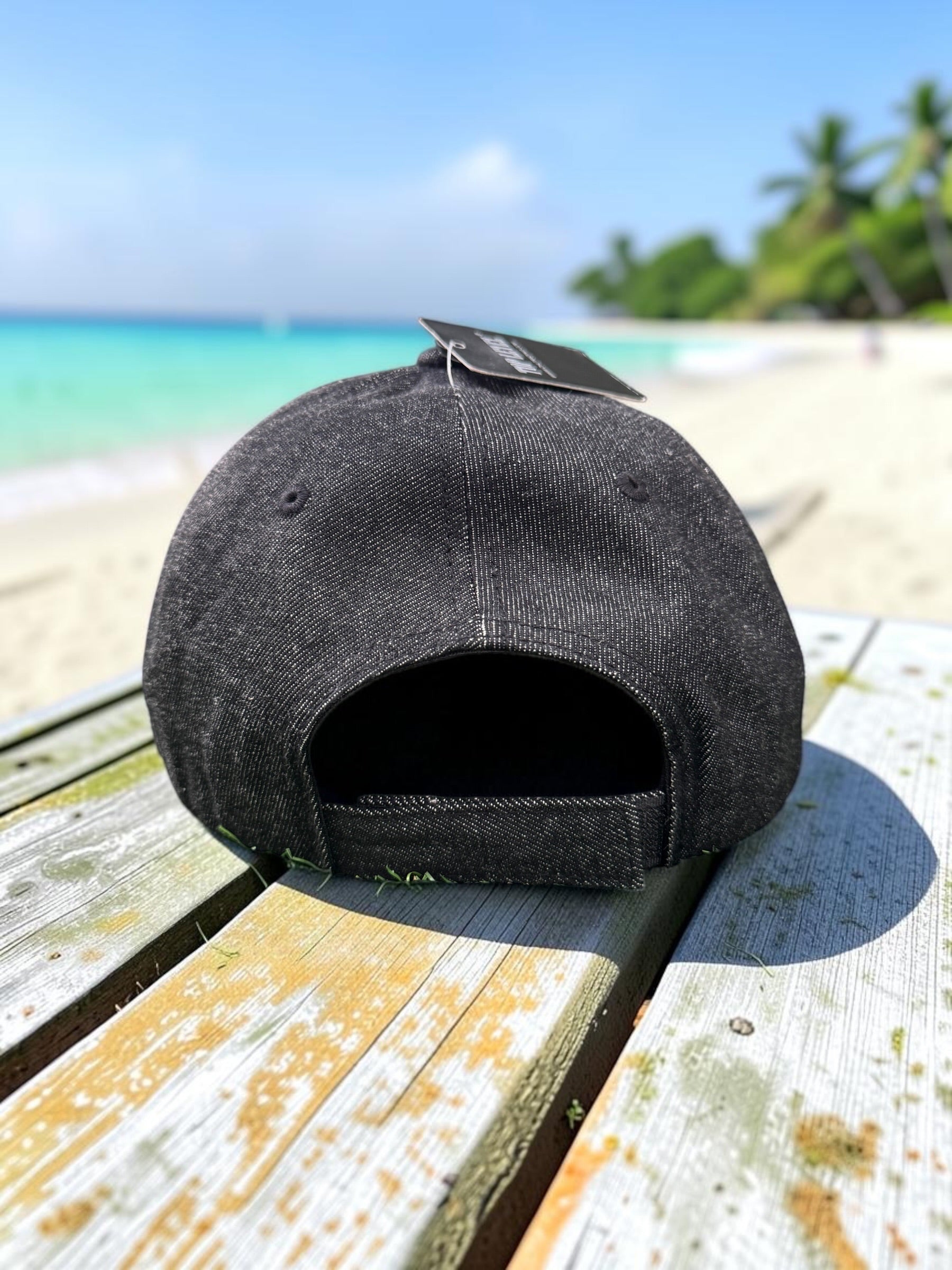 Bass Fish Embroidered Baseball Cap Dark Grey
