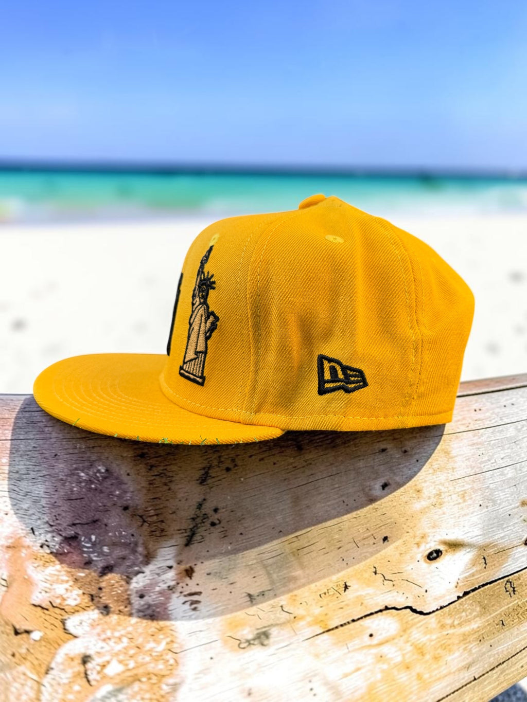 Yellow And Black Statue of Liberty BaseBall Snapback