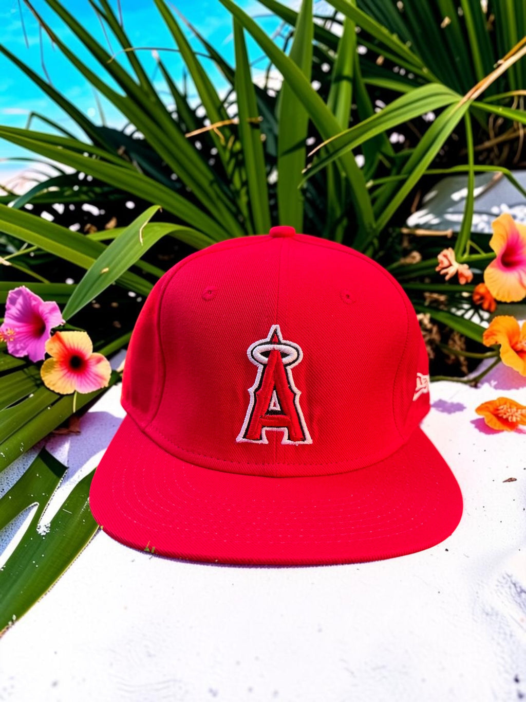 Plain Red Big A Snapback