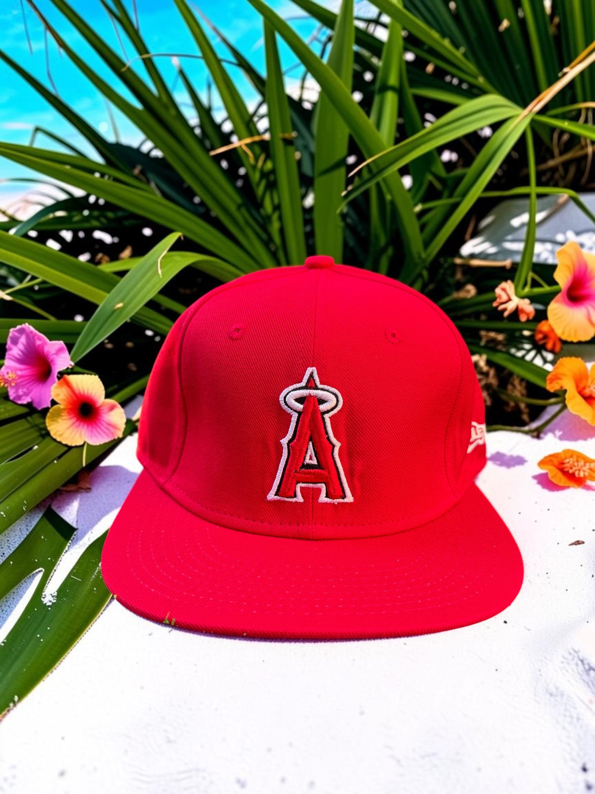 Plain Red Big A Snapback
