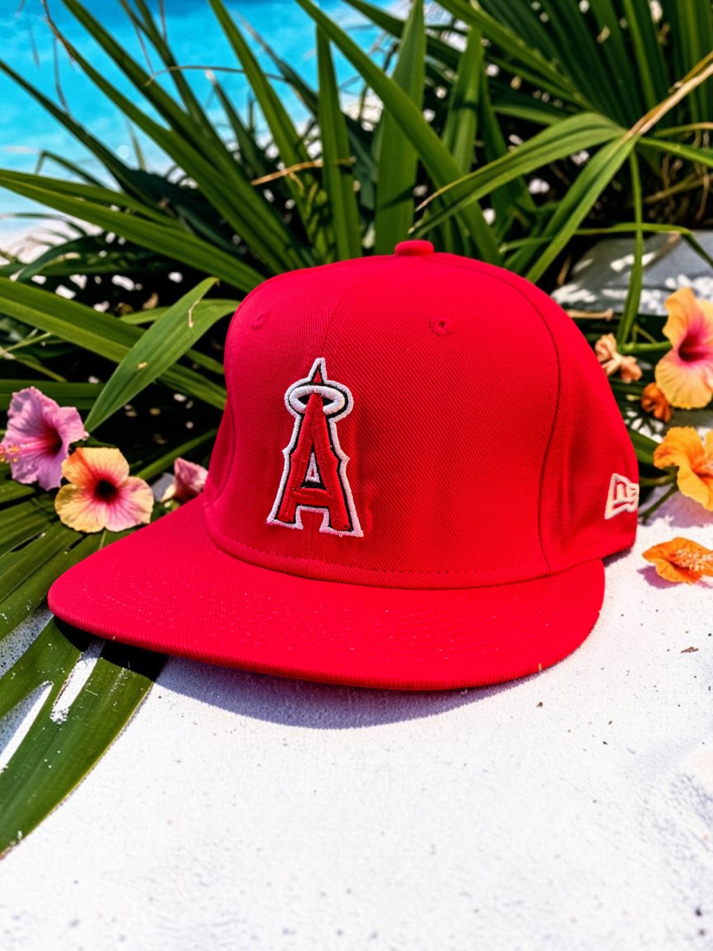 Plain Red Big A Snapback