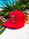 Plain Red Big A Snapback