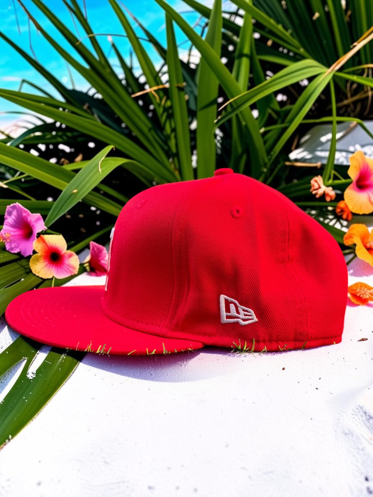 Plain Red Big A Snapback