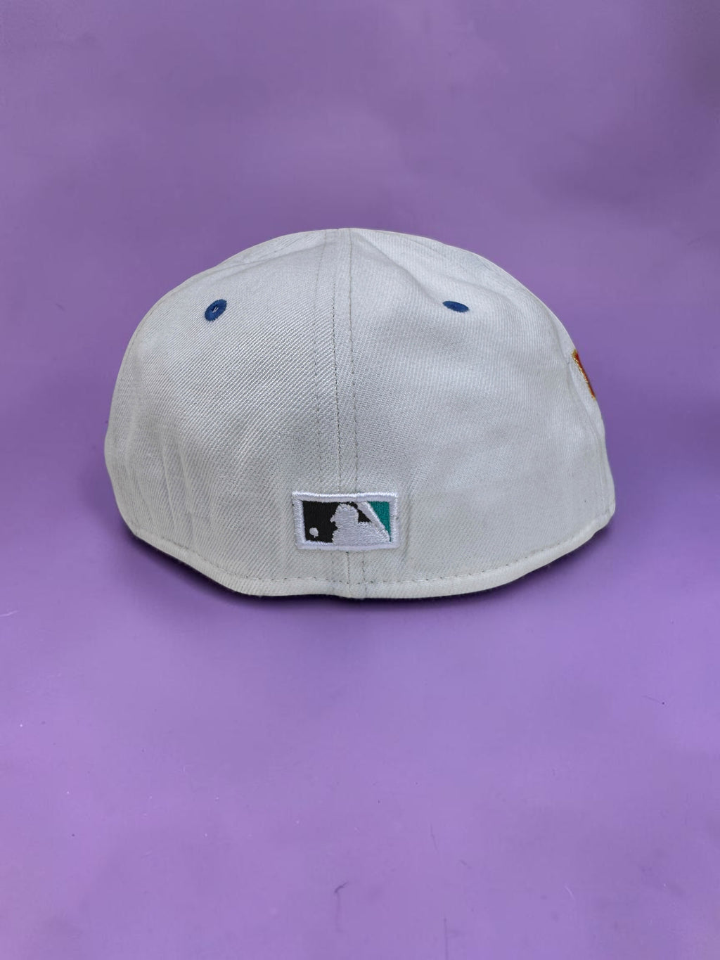 White and Blue LA Baseball Snapback