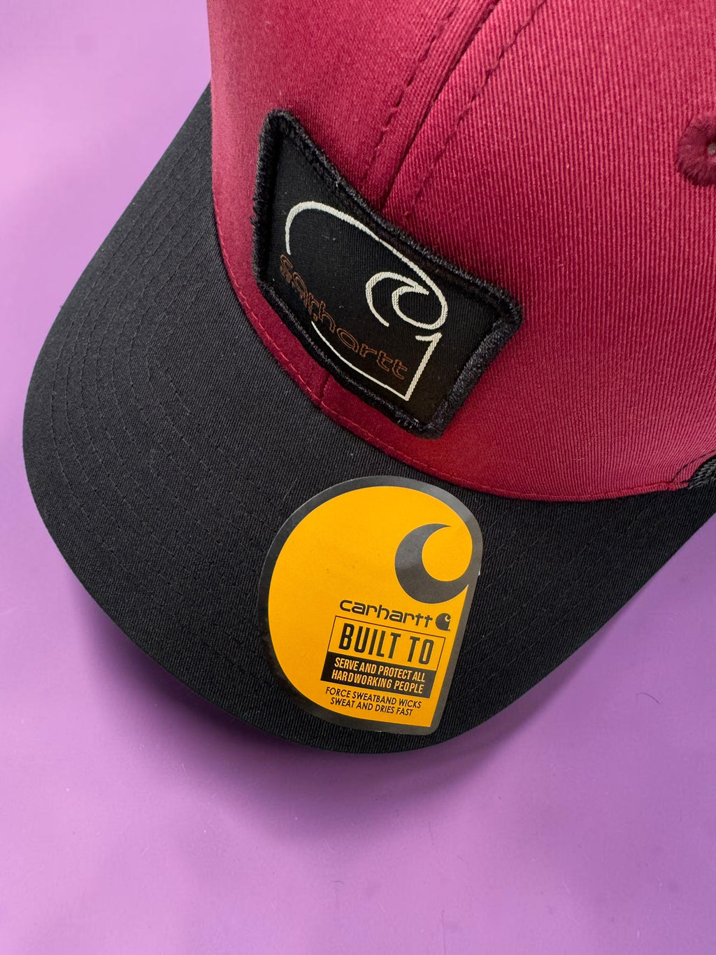 Maroon and Black Netted Back Trucker Hat