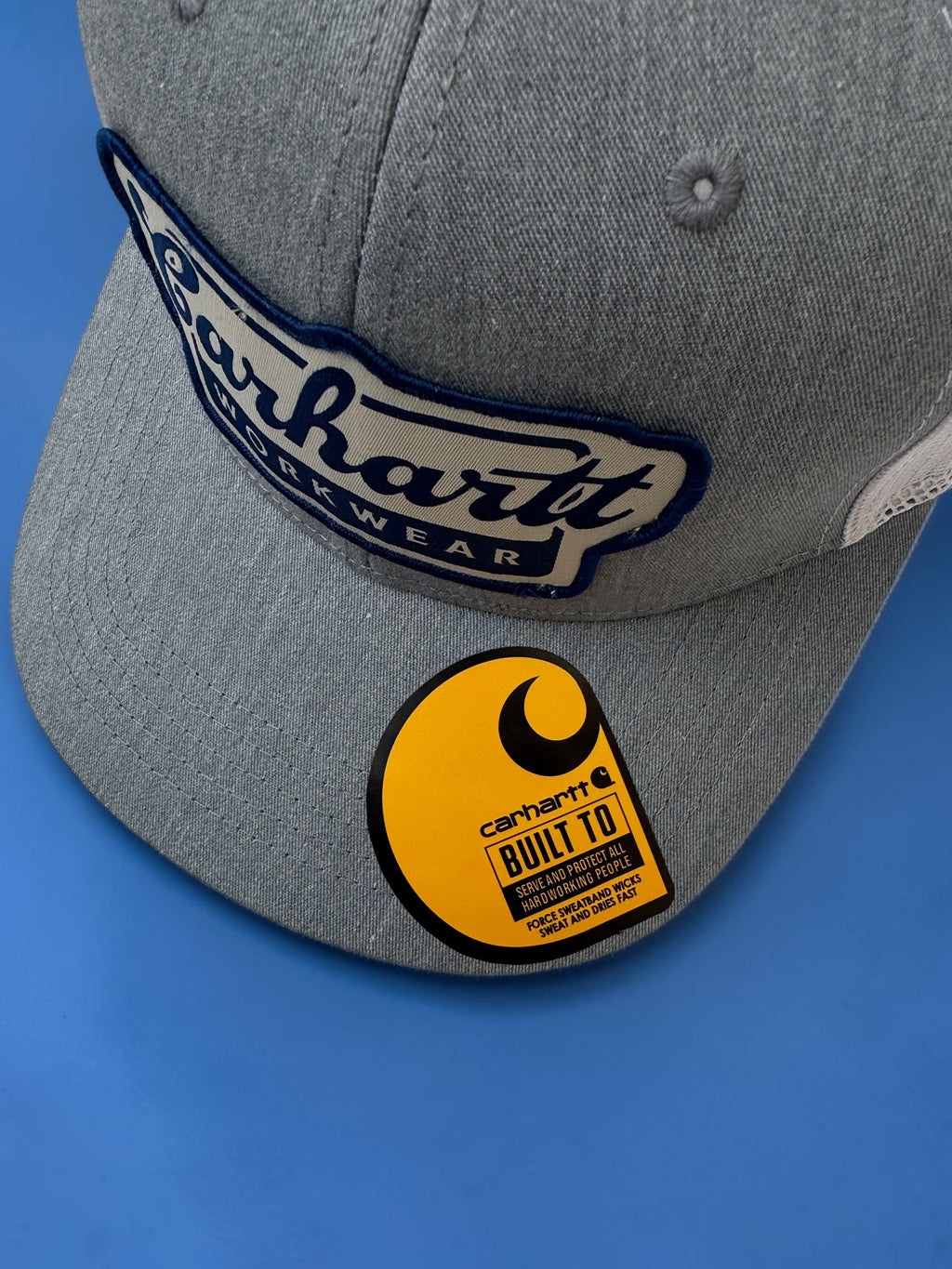Grey Netted Back Trucker Hat