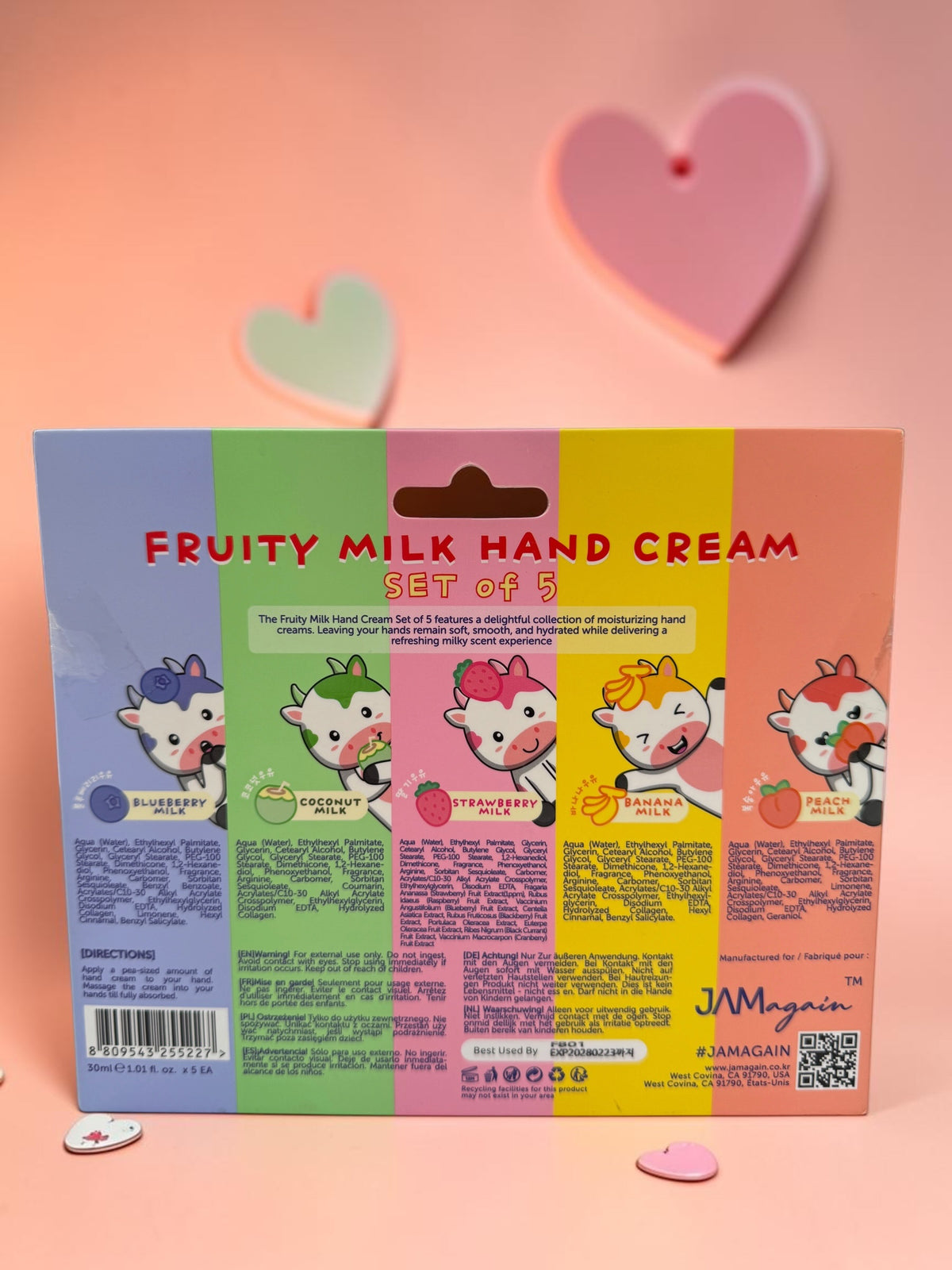 Fruity Milk Hand Cream Set Of 5
