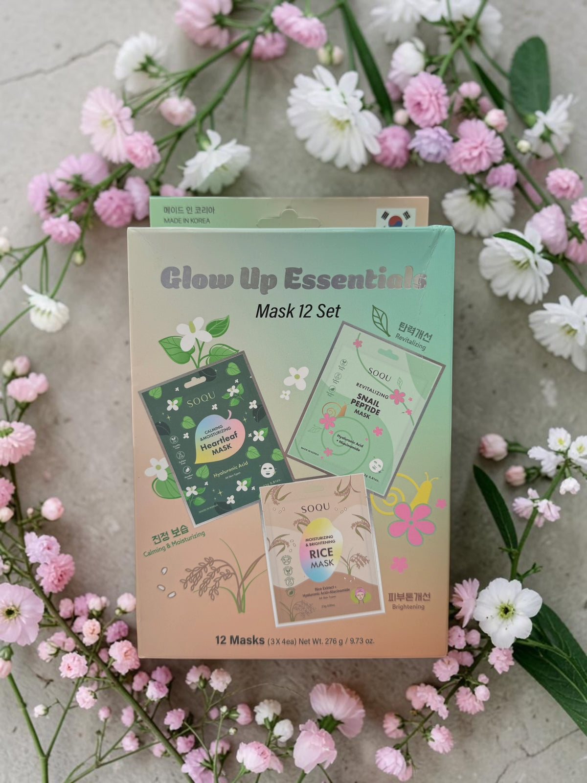Glow Up Essentials 12 Mask Set Made In Korea